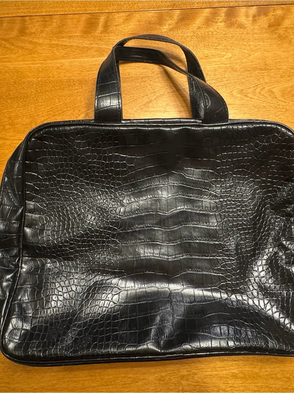 Saks Fifth Avenue structured croc